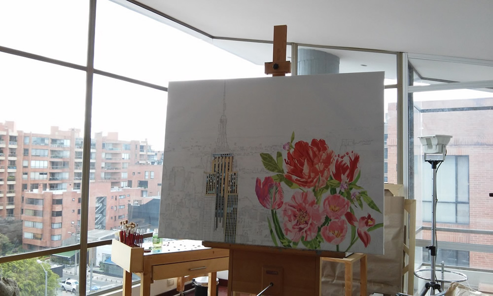 Interior studio in Bogota-Empire state Building New Yorkuilding 